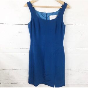Hugo biscotti blue silk dress